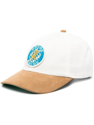 

Logo-patch cotton-blend cap, Rhude Logo-patch cotton-blend cap
