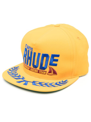 

Embroidered-logo flat-peak cap, Rhude Embroidered-logo flat-peak cap