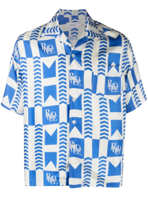

Graphic-print silk shirt, Rhude Graphic-print silk shirt