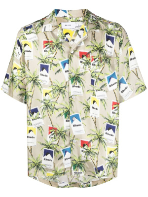 

Cigarette-print silk shirt, Rhude Cigarette-print silk shirt