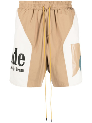 

Logo-print track shorts, Rhude Logo-print track shorts