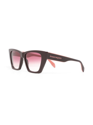 

Cat-eye logo sunglasses, Alexander McQueen Eyewear Cat-eye logo sunglasses
