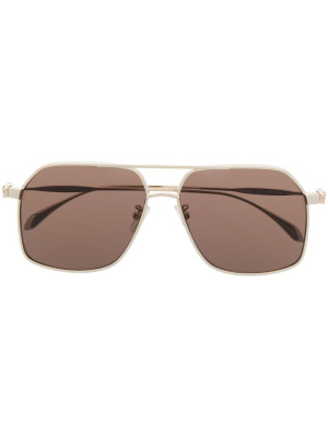 

Pilot frame sunglasses, Alexander McQueen Eyewear Pilot frame sunglasses