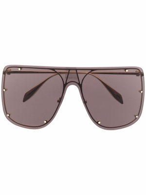 

Stud-detail pilot sunglasses, Alexander McQueen Eyewear Stud-detail pilot sunglasses