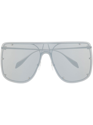 

Rimless oversized pilot frame sunglasses, Alexander McQueen Eyewear Rimless oversized pilot frame sunglasses