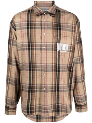 

Plaid-check long-sleeve shirt, VTMNTS Plaid-check long-sleeve shirt