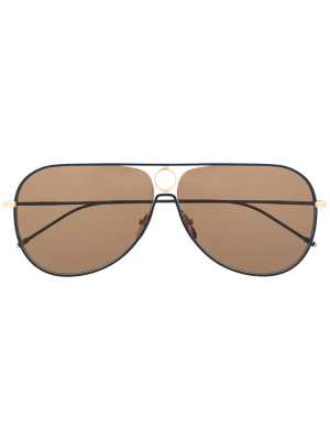 

TBS115 pilot-frame sunglasses, Thom Browne Eyewear TBS115 pilot-frame sunglasses