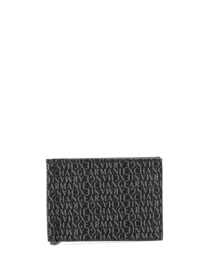

Logo-print leather wallet, Armani Exchange Logo-print leather wallet
