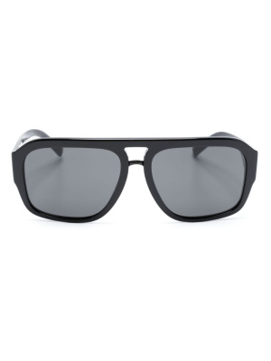 

Logo-plaque pilot-frame sunglasses, Dolce & Gabbana Eyewear Logo-plaque pilot-frame sunglasses