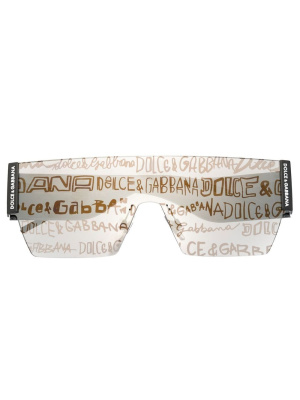 

Shield-frame lens-decal sunglasses, Dolce & Gabbana Eyewear Shield-frame lens-decal sunglasses