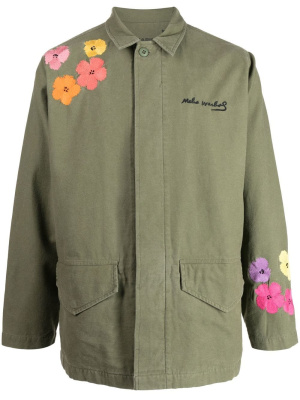 

Embroidered floral shirt jacket, Maharishi Embroidered floral shirt jacket