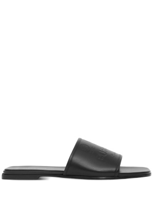 

Embossed label leather slides, Burberry Embossed label leather slides