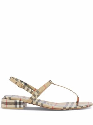 

Vintage Check thong-strap sandals, Burberry Vintage Check thong-strap sandals