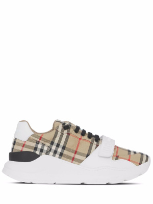 

Vintage Check-pattern touch-strap sneakers, Burberry Vintage Check-pattern touch-strap sneakers