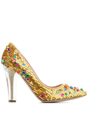 

105mm sequin-embellished pumps, Moschino 105mm sequin-embellished pumps