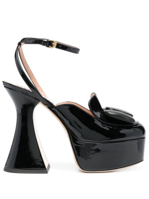 

Patent-finish platform pumps, Moschino Patent-finish platform pumps