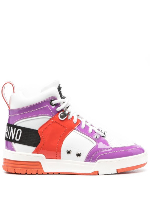 

Logo-detail high-top sneakers, Moschino Logo-detail high-top sneakers