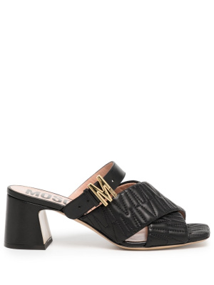 

60mm leather mules, Moschino 60mm leather mules