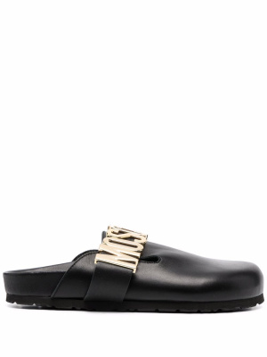 

Logo-plaque ridged mules, Moschino Logo-plaque ridged mules