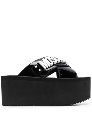 

Logo-print 80mm platform sandals, Moschino Logo-print 80mm platform sandals