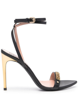 

Logo-plaque sandals, Moschino Logo-plaque sandals