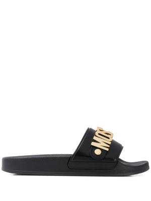 

Lettering logo slides, Moschino Lettering logo slides