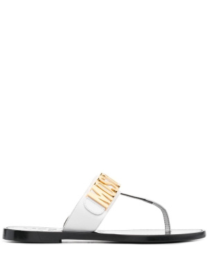 

Logo-lettering flip-flops, Moschino Logo-lettering flip-flops