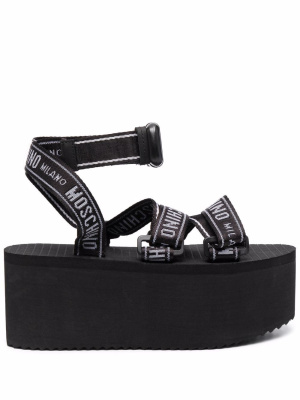 

Logo-print strap sandals, Moschino Logo-print strap sandals