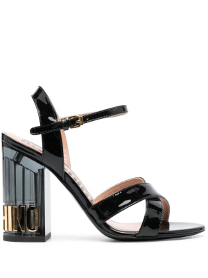 

110mm patent leather sandals, Moschino 110mm patent leather sandals
