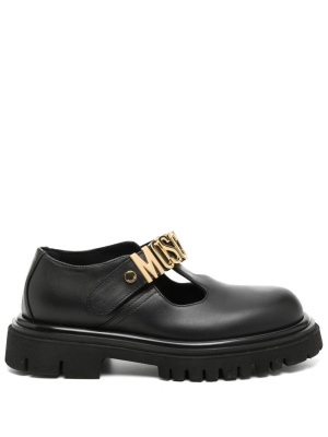 

Logo-lettering Mary Jane shoes, Moschino Logo-lettering Mary Jane shoes