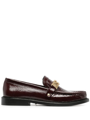 

Loog-plaque leather loafers, Moschino Loog-plaque leather loafers
