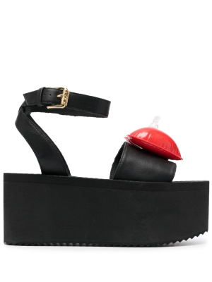 

Heart-motif 80mm platform sandals, Moschino Heart-motif 80mm platform sandals