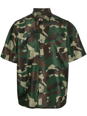 

Camouflage-print short-sleeve shirt, Heron Preston Camouflage-print short-sleeve shirt