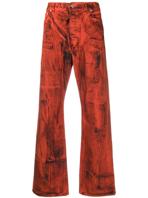 

Paint-effect denim jeans, Heron Preston Paint-effect denim jeans