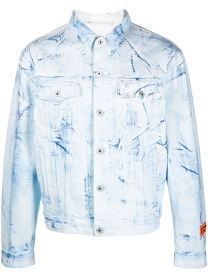 

Overdyed button-up shirt jacket, Heron Preston Overdyed button-up shirt jacket
