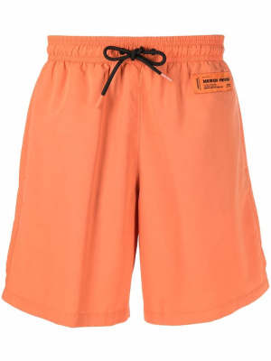 

Logo-patch swim shorts, Heron Preston Logo-patch swim shorts