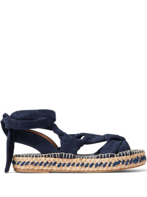 

Lilyann linen-silk sandals, Ralph Lauren Collection Lilyann linen-silk sandals