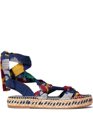 

Lilyann ikat-print sandals, Ralph Lauren Collection Lilyann ikat-print sandals