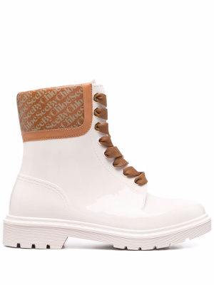 

Logo-print lace-up boots, See by Chloé Logo-print lace-up boots