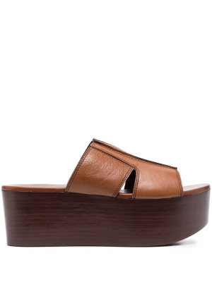 

Leather 60mm platform sandals, See by Chloé Leather 60mm platform sandals