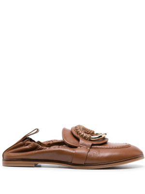 

Ring-detail leather loafers, See by Chloé Ring-detail leather loafers