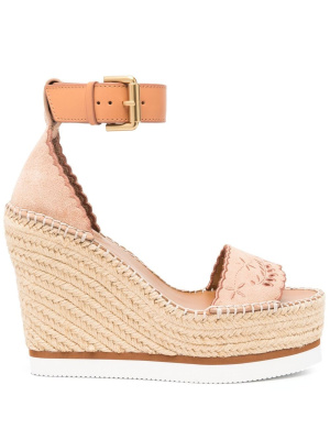 

110mm platform open-toe espadrilles, See by Chloé 110mm platform open-toe espadrilles