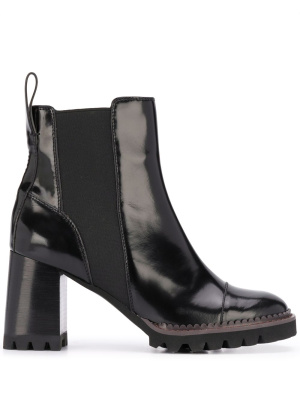 

Leather chunky heel ankle boots, See by Chloé Leather chunky heel ankle boots