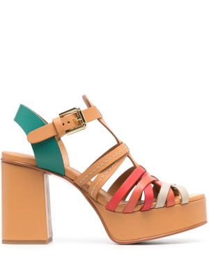 

Peep-toe 100mm leather sandals, See by Chloé Peep-toe 100mm leather sandals