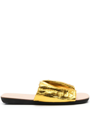 

Ruched slip-on sandals, Jil Sander Ruched slip-on sandals