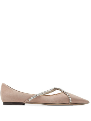 

Genevi crystal-embellished ballerina shoes, Jimmy Choo Genevi crystal-embellished ballerina shoes