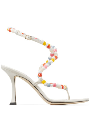

90mm bead-embellished sandals, Jimmy Choo 90mm bead-embellished sandals
