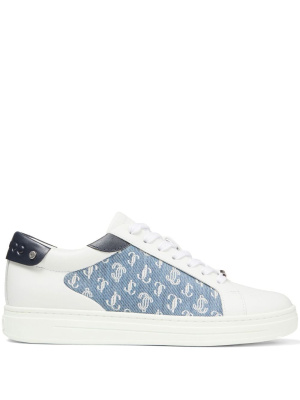 

Rome leather monogram-pattern sneakers, Jimmy Choo Rome leather monogram-pattern sneakers