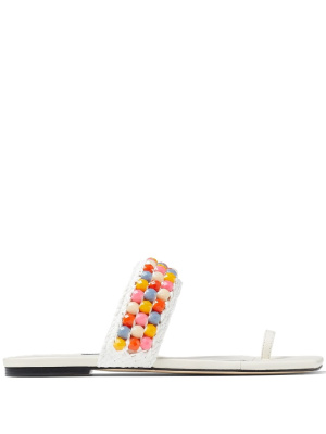 

Amoure beaded flat sandals, Jimmy Choo Amoure beaded flat sandals