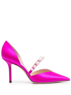 

Aurelie pearl-embellished 85mm pumps, Jimmy Choo Aurelie pearl-embellished 85mm pumps